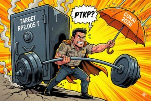 bilanciere della giustizia con documenti fiscali