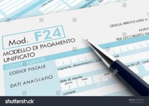 modulo f24 semplificato con penna blu